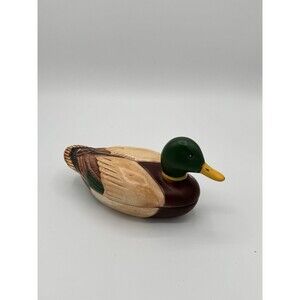 Vintage AVON 1978 WEISS Hand Crafted Ceramic Mallard Duck Trinket/Soap Dish 8.5”